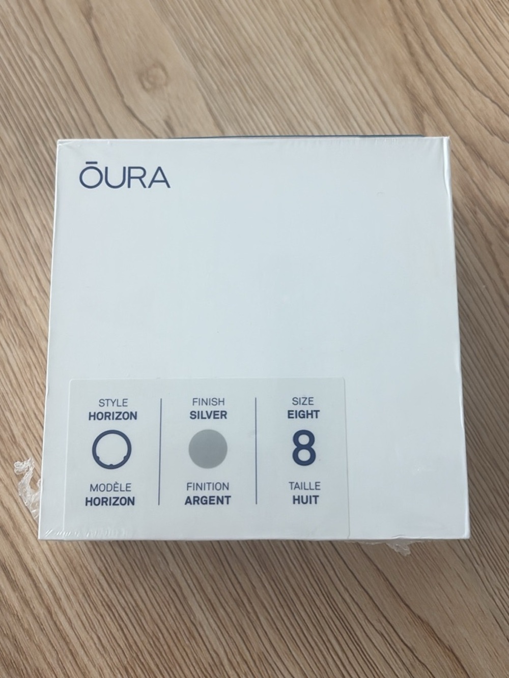 ŌURA Horizon Smart Ring - Silver (Size 8)